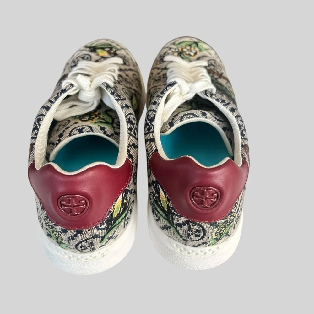 Tory Burch T Monogram Howell Embroidered Sneaker.
